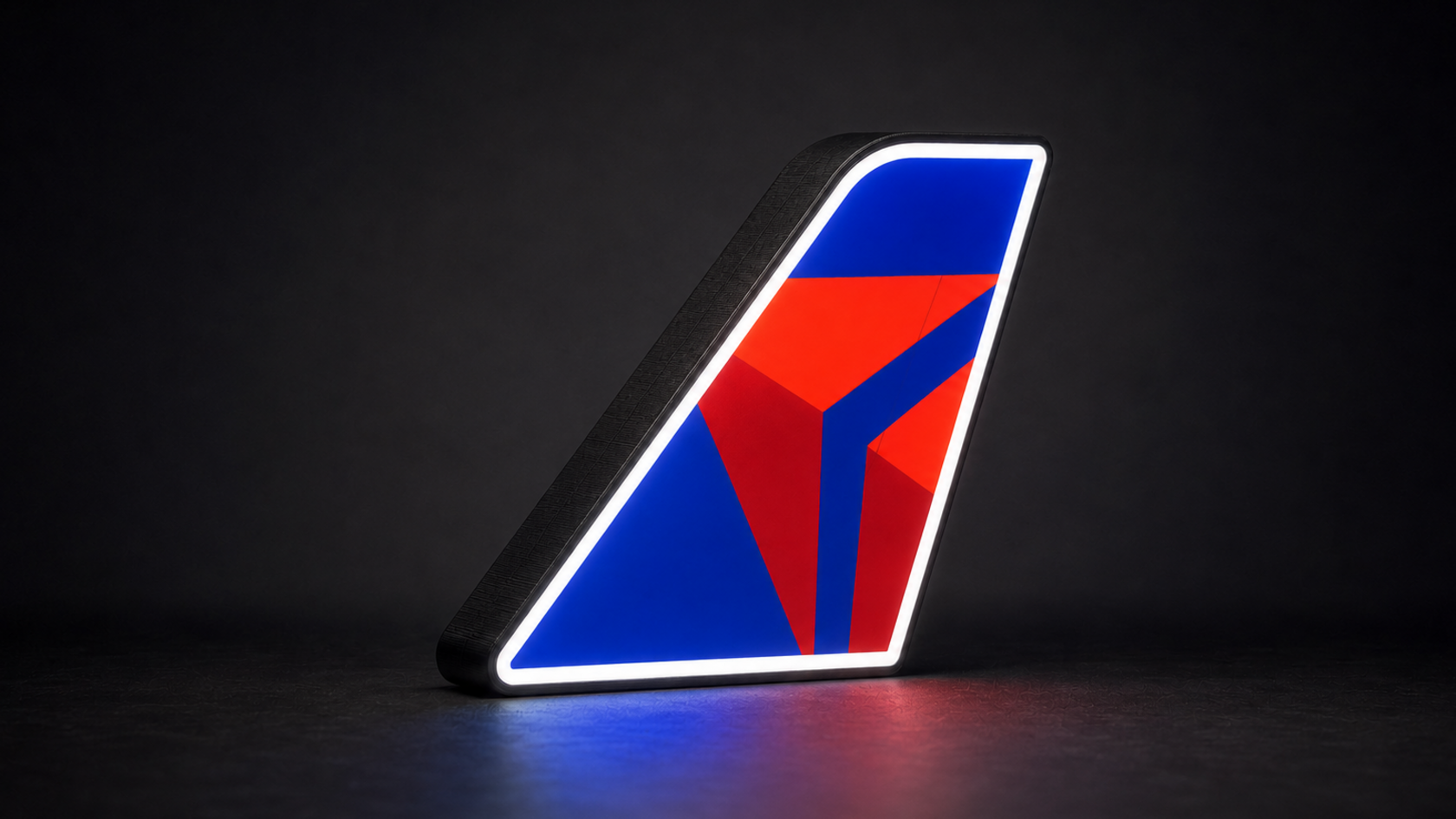 Delta illuminated tail light