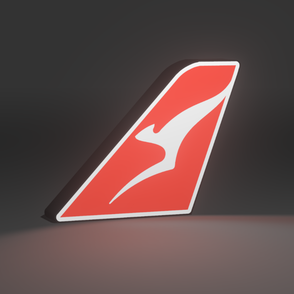 Qantas illuminated tail light
